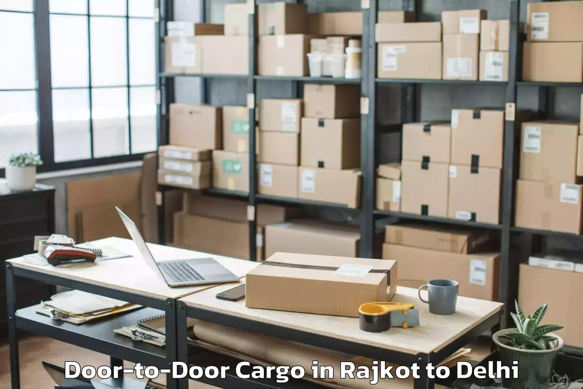 Book Rajkot to Hauz Khas Door To Door Cargo